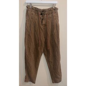 Free People Paper Bag Pant in Rust‎ Size Small